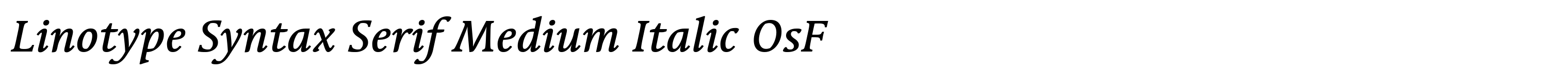 Linotype Syntax Serif Medium Italic OsF